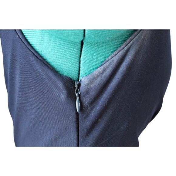 R&M Richards Navy Lace Bodice Draped Evening Gown | Women’s Size 10 - Picture 5 of 8